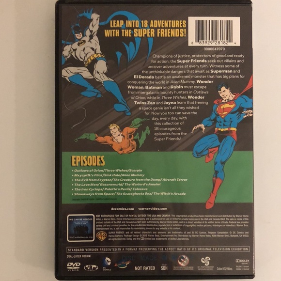 10/$20💙DVD - SUPER FRIENDS Legacy of Super Powers - Comics - Picture 3 of 3